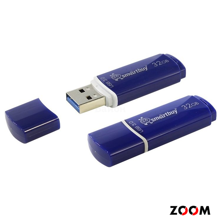 32GB флэш драйв Smart Buy Crown series, USB 3.0 синий SB32GBCRW-BI