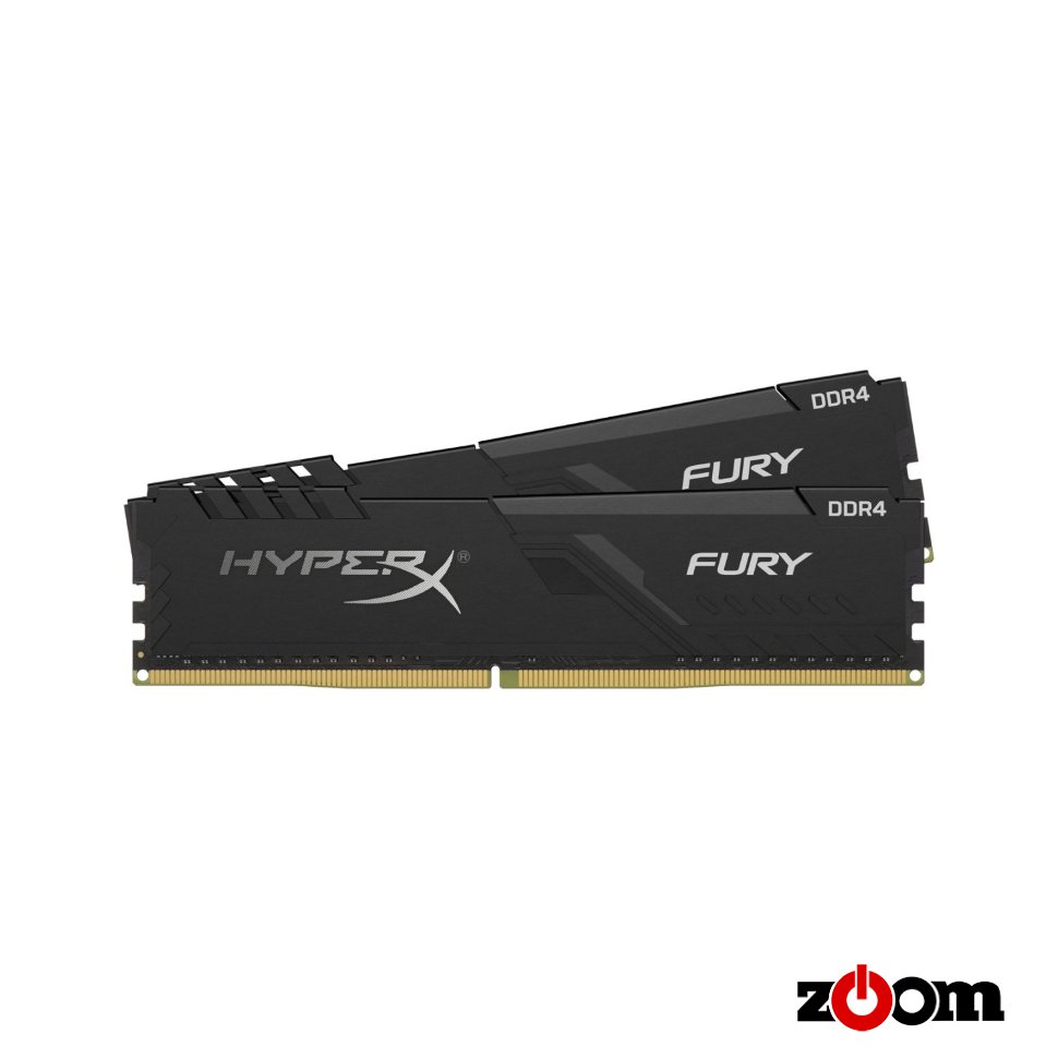Модуль памяти Kingston 16GB 2400МГц DDR4 CL15 DIMM (Kit of 2) HyperX FURY Black