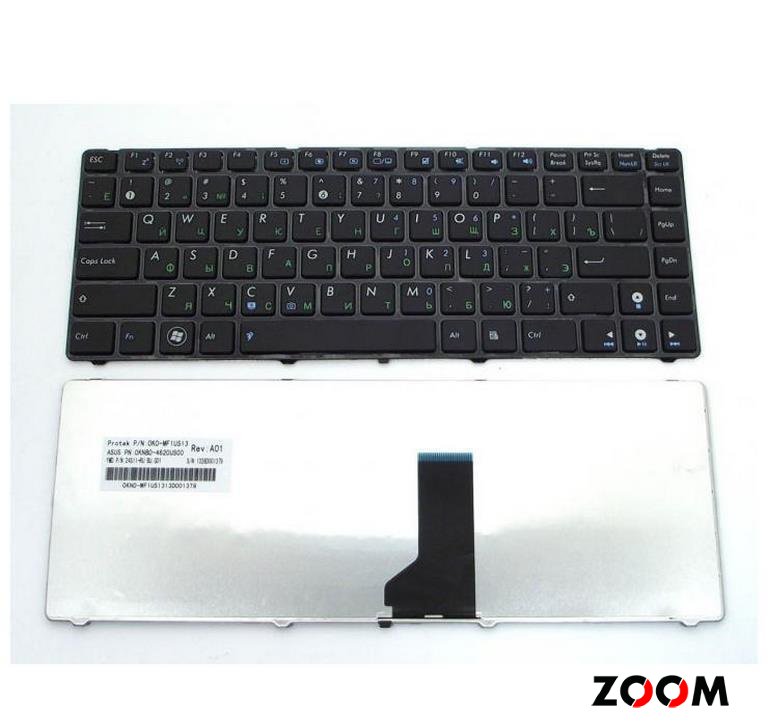 11201 Клавиатура для ноутбука Asus A42, K42, UL30 черная
