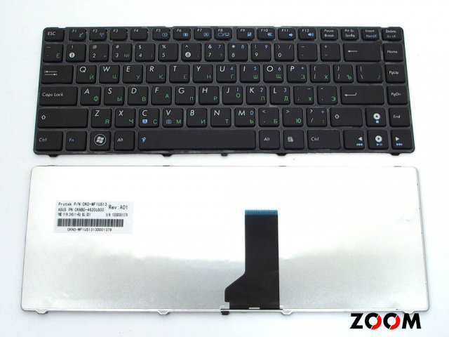 11203 Клавиатура для ноутбука Asus A42, K42, UL30 черная с рамкой