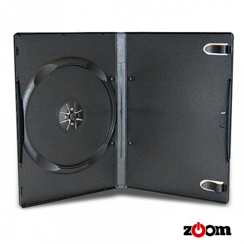Коробки Slim 9mm черный (BOX) для DVD  (для 1 DVD 9 черный, гл) (100)