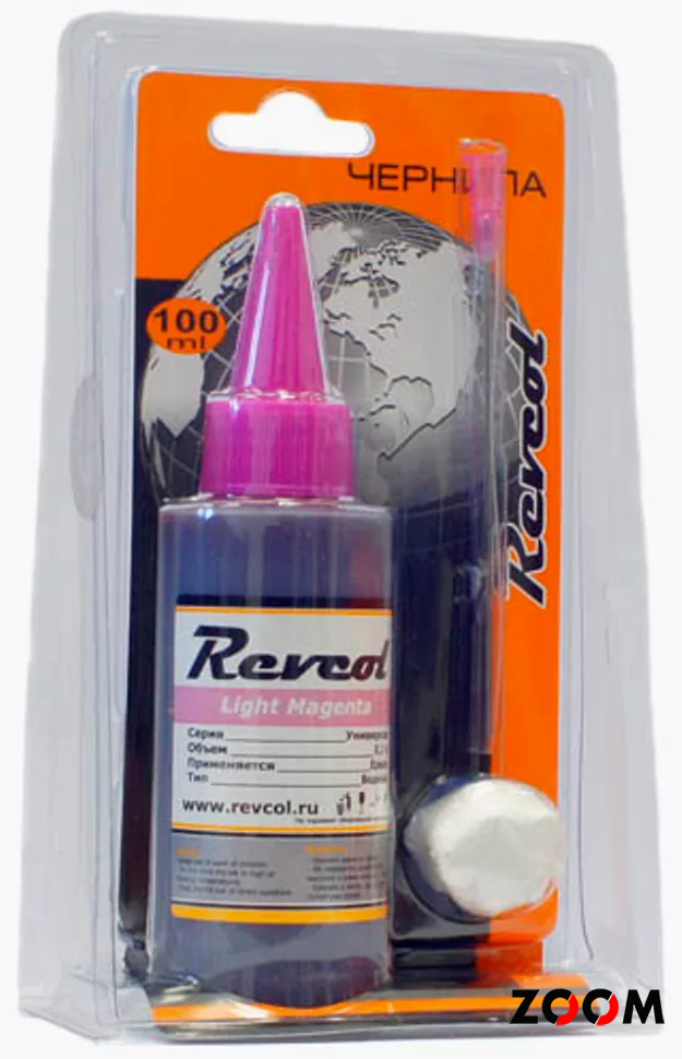 Revcol Epson - 100мл (Light Magenta Dye) + игла 10см, перчатки