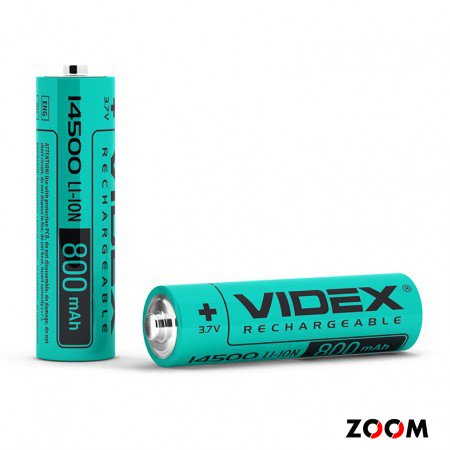 Аккумулятор VIDEX 14500  800mAh bulk/1pcs 3.7V без защиты (1/50/600)
