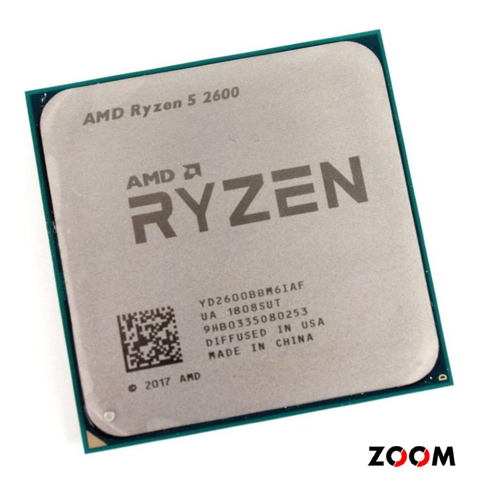 Процессор AMD Ryzen 5 2600 <Socket AM4, 3.4-3.9GHz, Pinnacle Ridge, 6 ядер/ 12 потоков, L3: 16Мбайт, 12nm, 65 Вт> OEM