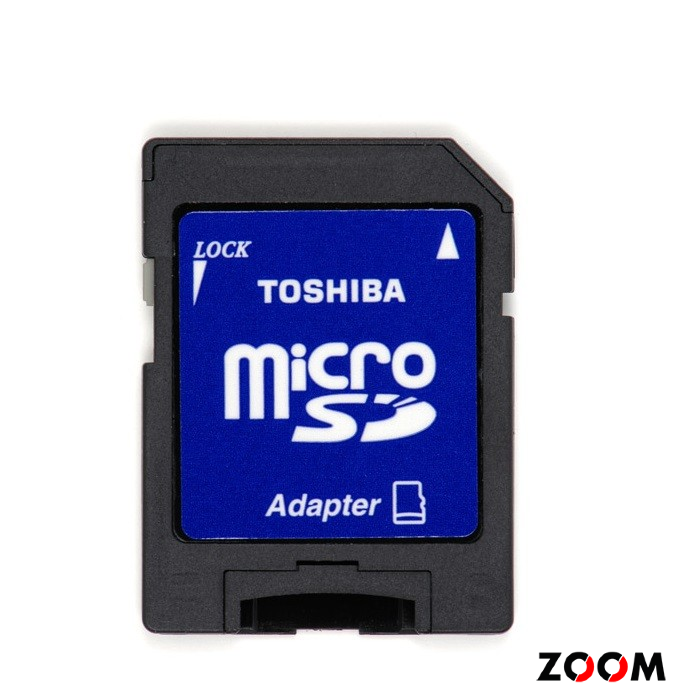 2GB  MicroSD +SD адаптер Class 6 Toshiba
