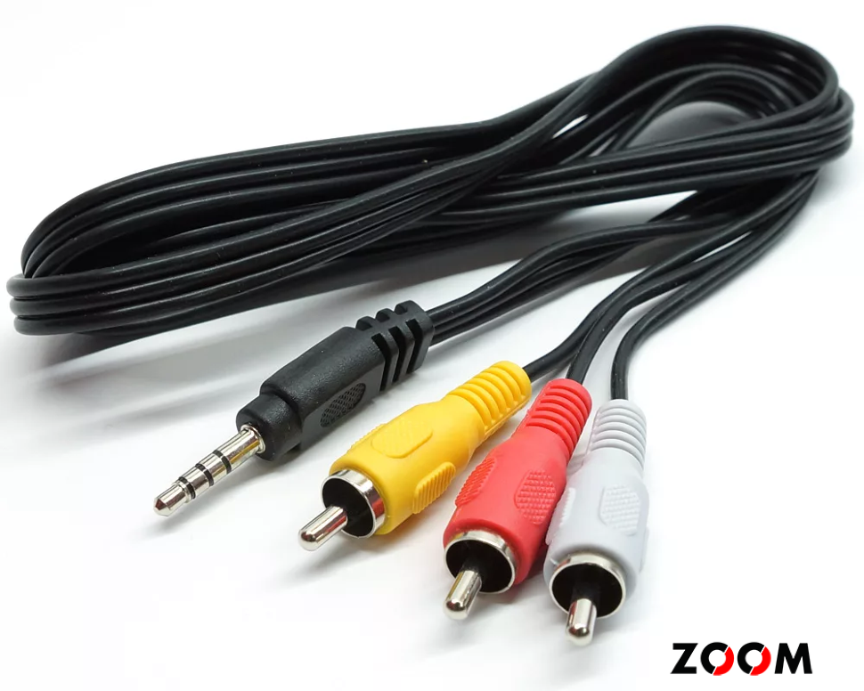 Аудио и видео кабель JACK 3,5 - 3RCA 1м РА-45 965612