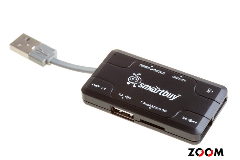 USB Hub+картридерSmart Track ComboSTRH-750-K