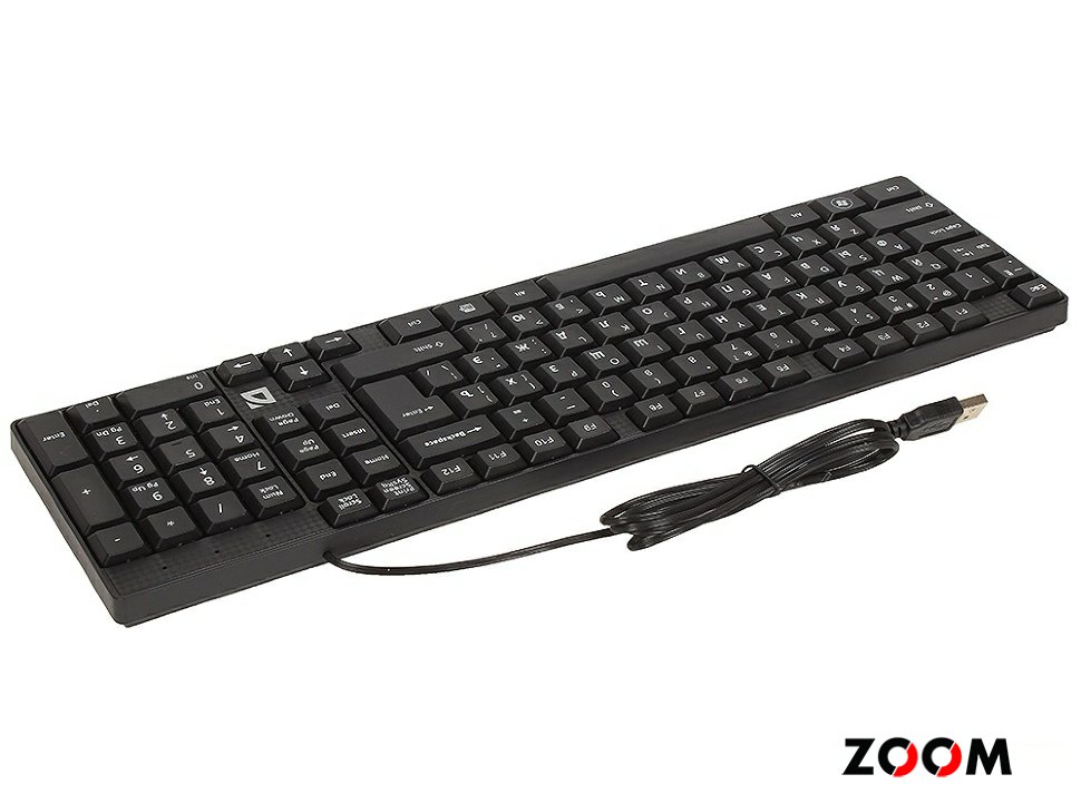 Defender Проводная клавиатура Accent SB-720 RU, компактная, мембранная, влагоустойчивая, чёрный, USB.