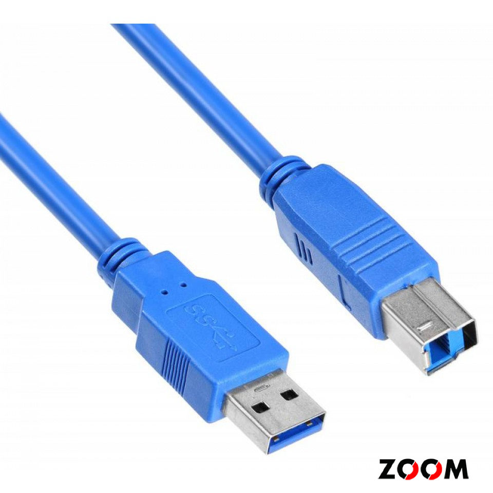 Кабель K-555 USB (1,8м USB 3.0 AM/BM)синий