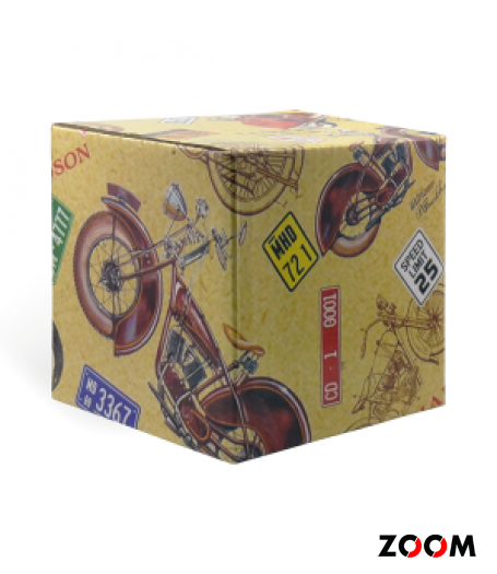 Коробка цветная, подарочная, гофрированная, для стандартных кружек (Ретро).