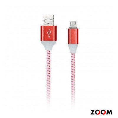 Дата-кабель Smartbuy USB - Type C, с индикацией, 1 м, красный, с мет. након. (iK-3112ssbox red)/50