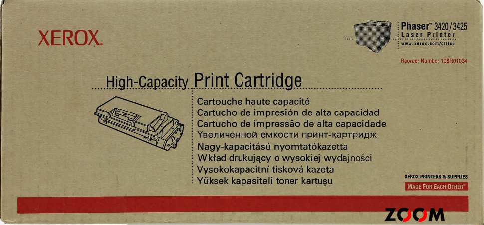Картридж  Ориг. 106R01034 для принтеров Rank Xerox 3420\3425 5000 копий Colouring