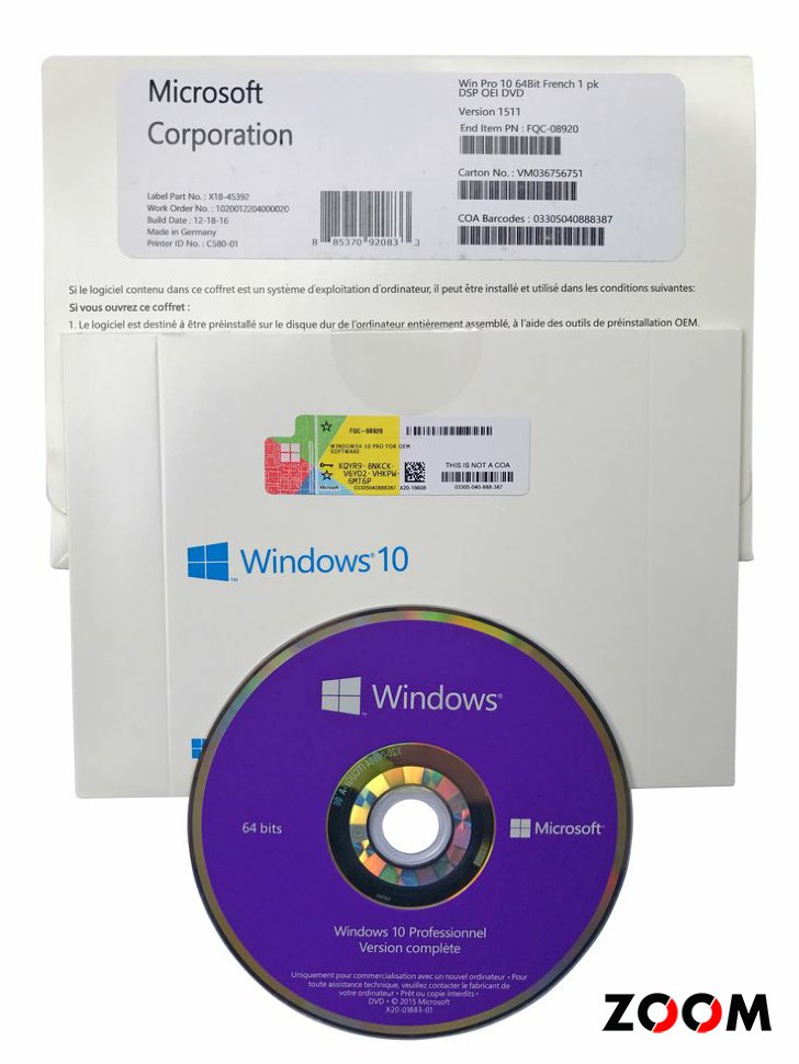 Windows 10 OEM Pro Microsoft PC Key GLOBAL