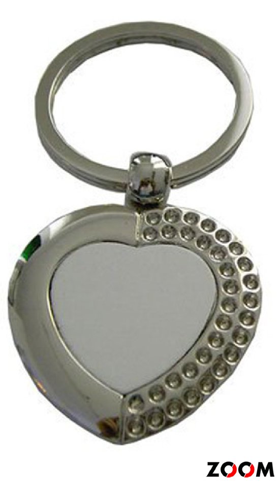 Брелок для ключей, сердце (металл) A55