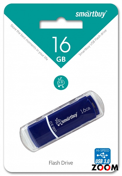 16GB флэш драйв Smart Buy Crown, USB 3.0 синий SB16GBCRW-BL