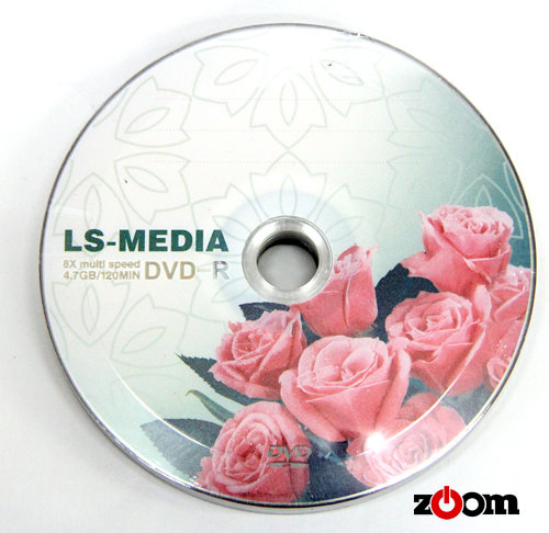 Диски DVD-R VIDEX LS-MEDIA Bulk 50, РОЗЫ (50/600)