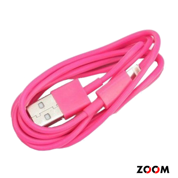 Дата-кабель Smartbuy USB - 8-pin для Apple, цветные, длина 1,2 м, розовый iK-512c pink