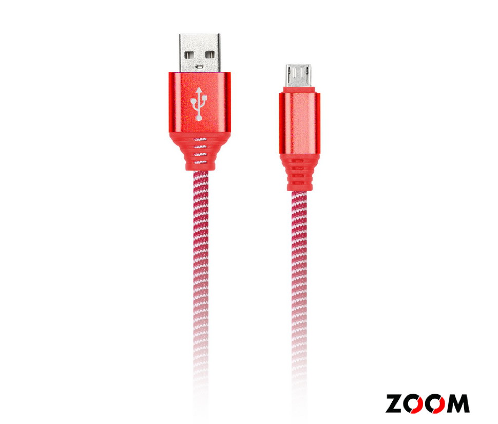 Дата-кабель Smartbuy 8pin кабель в нейлон. оплетке Socks, 1 м., <2А, красный (iK-512NSbox red)/50
