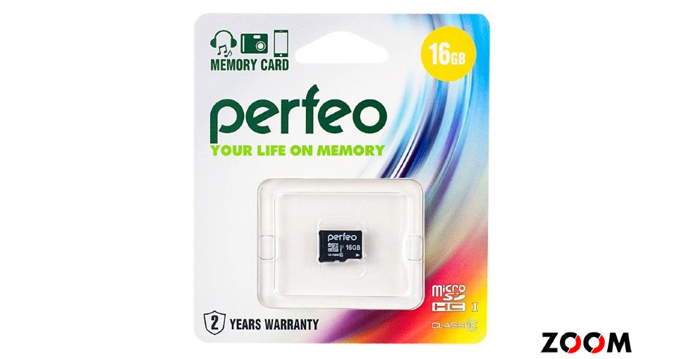micro SD карта памяти PERFEO 16GB High-Capacity (Class 10) w/o Adapter